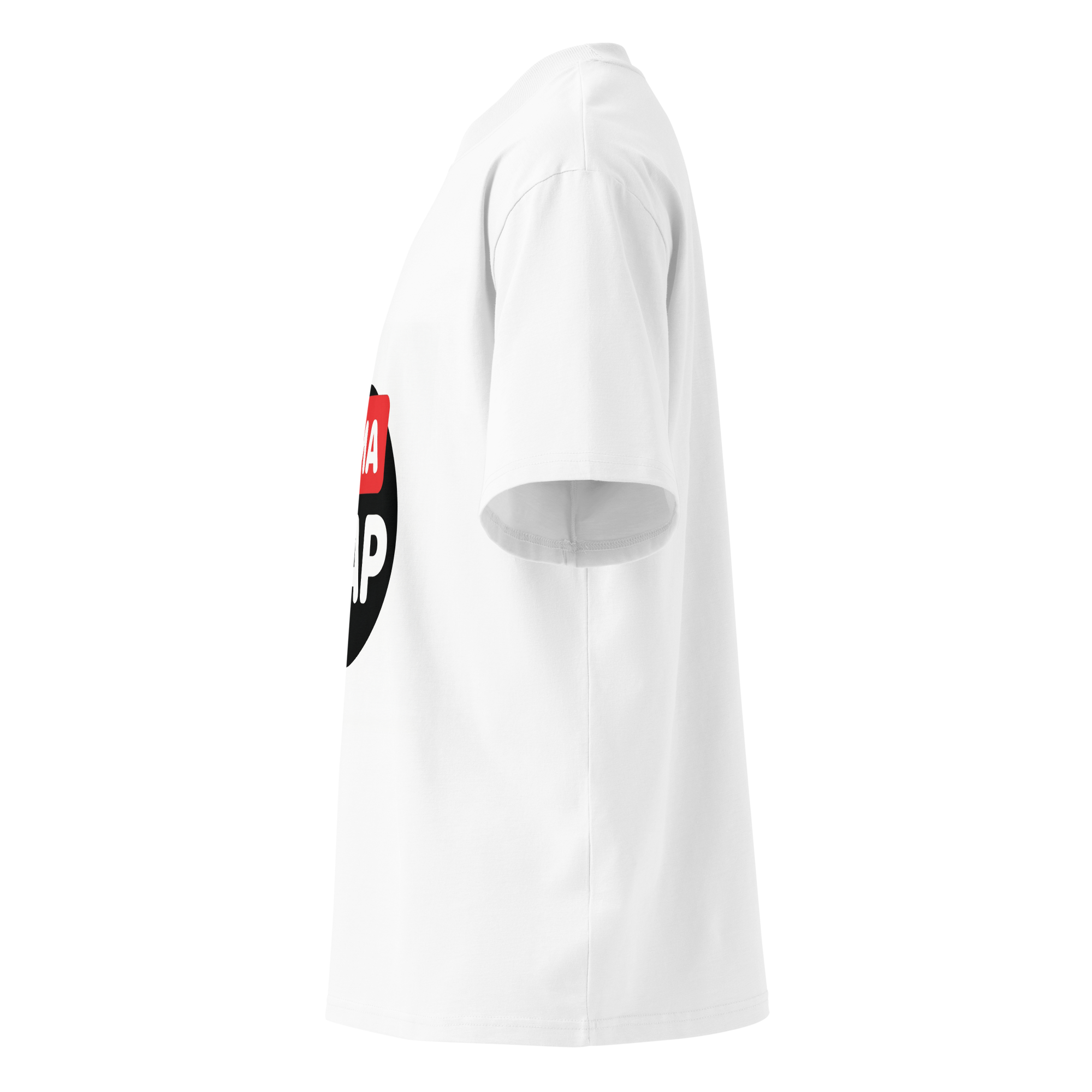 NMA GAP oversized organic cotton t-shirt — white, left side