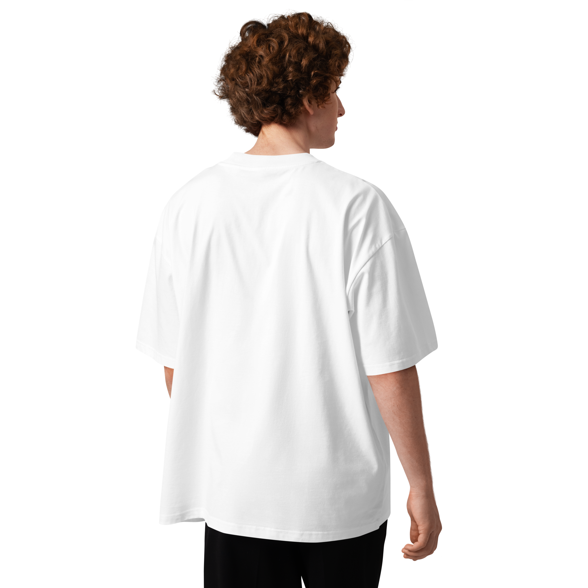 Oq Bo'rilar 2026 wolf football tee — white, back view